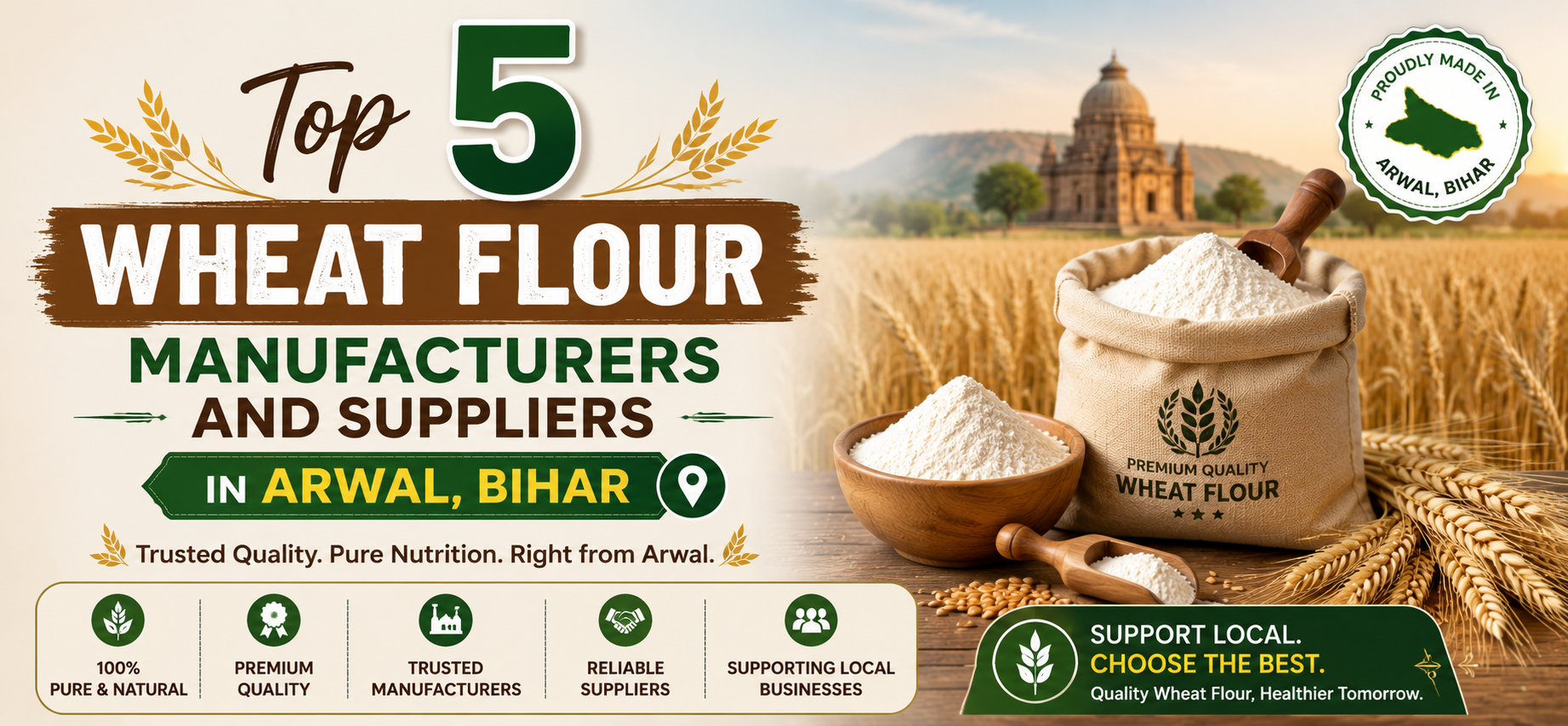 Top 5 Wheat Flour Manufacturers in Arwal, Bihar | B2B Guide